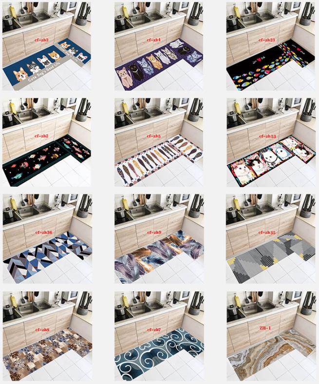 Kitchen floor mat optional carpet display