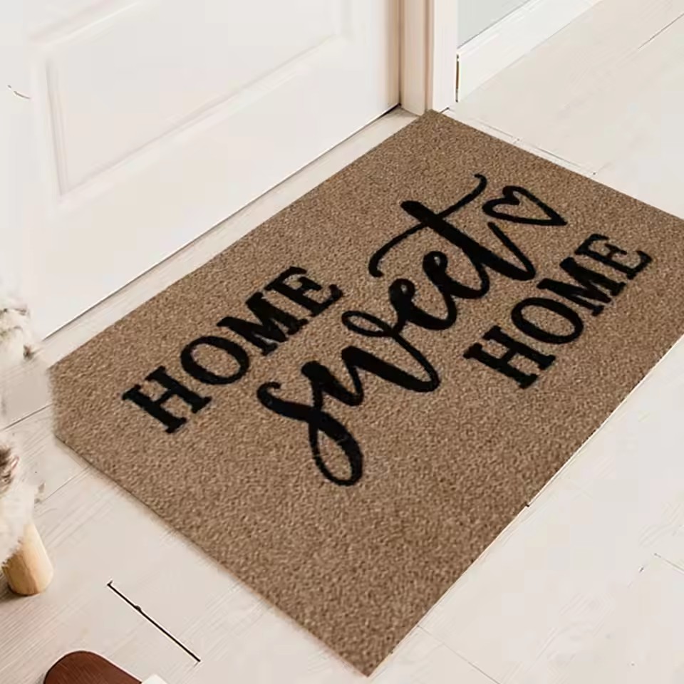 Welcome doormat, family four seasons decoration low-grade switch carpet doormat, indoor and outdoor floor mat 40*60cm