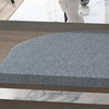 Installed Bent Stair Pads on Metal Staircase