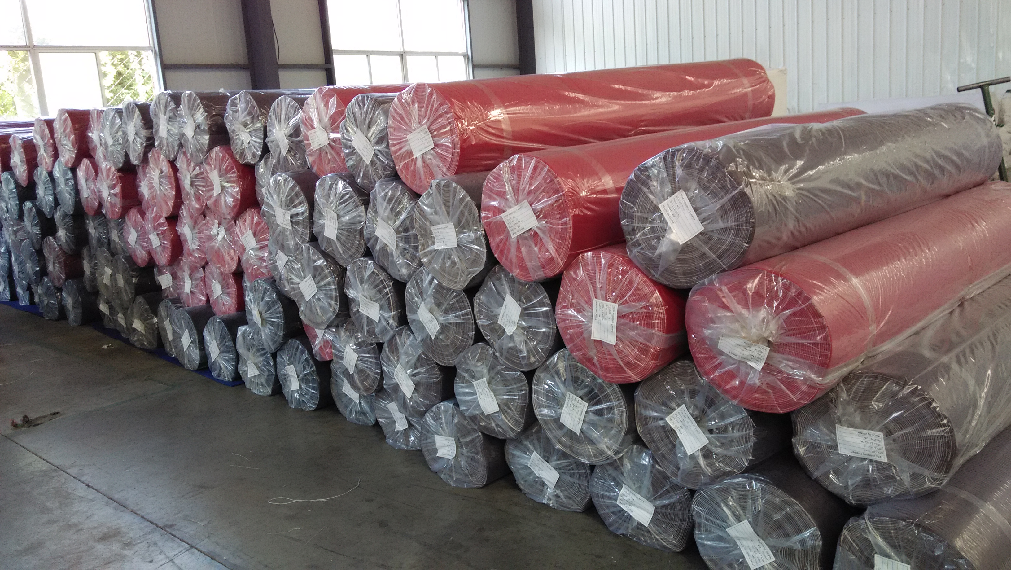 Carpet product stacking