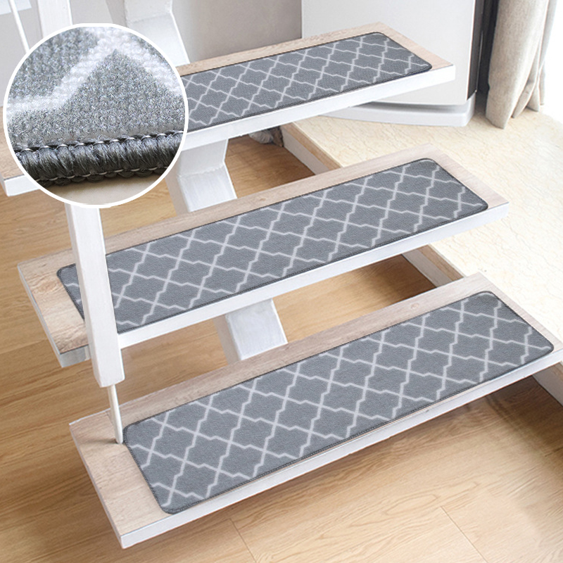 Washable carpet Wooden stair treads, non-slip stair lift carpet with non-slip rubber backing