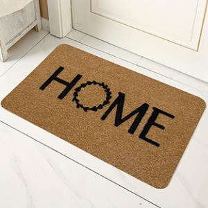 Display of imitation coconut palm door mat pattern