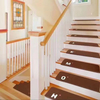 Embossed Non Slip Stair Treads Carpet self-stick striped printed stair mat