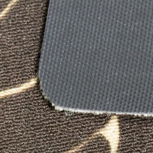 Circular velvet printed door pad backing display