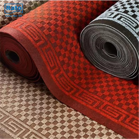 Customized design of jacquard woven carpet rolls in hotel corridors
