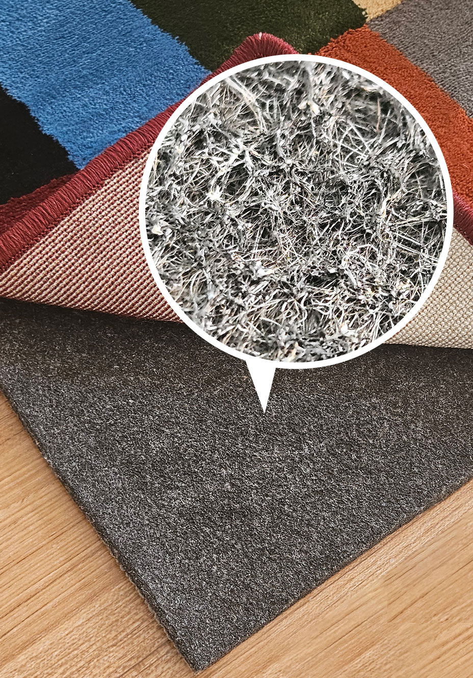 Singeing Felt Rug Pad