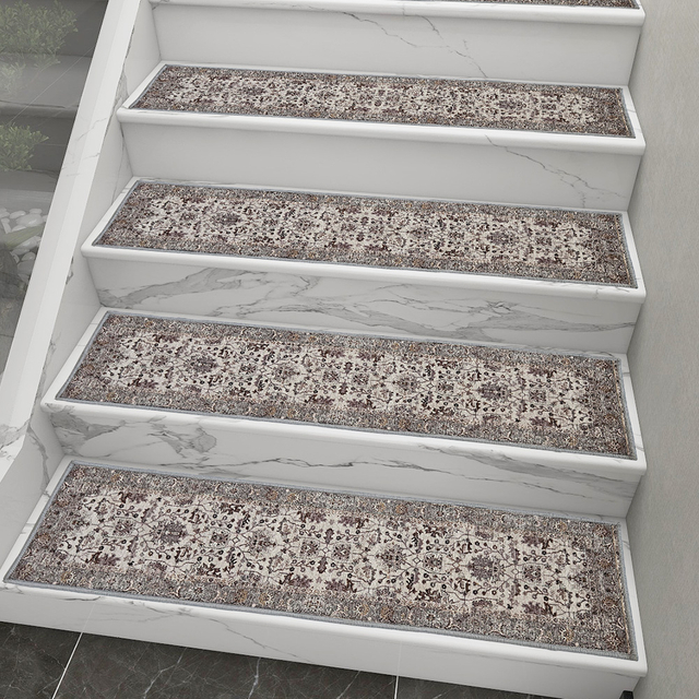 Reusable Non-slip Self-adhesive Printed Stair Carpet