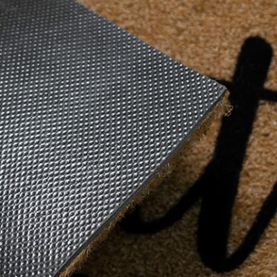 Close up of imitation coconut palm door cushion backing