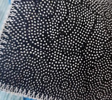 Close up of living room carpet backing