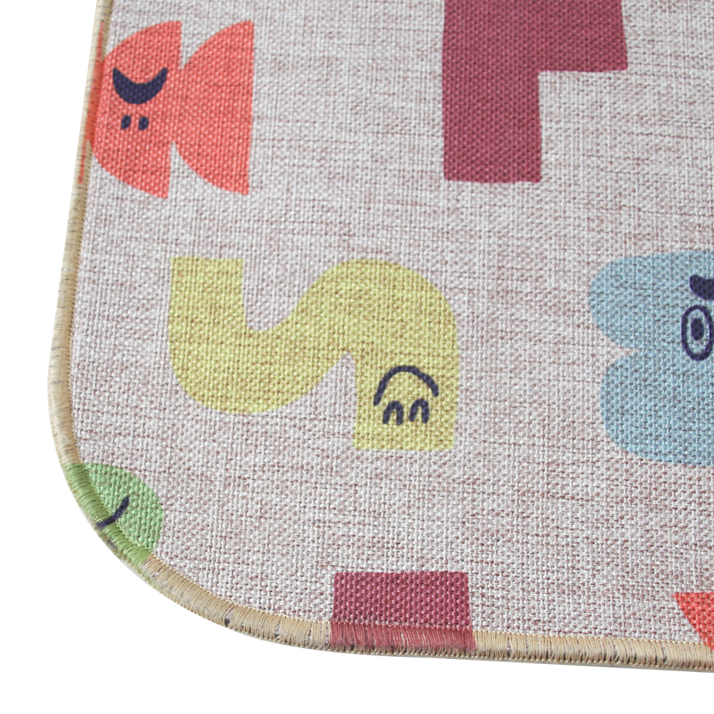 Close up of door mat corners