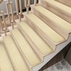 Customizable natural jute stair treads with woven patterns