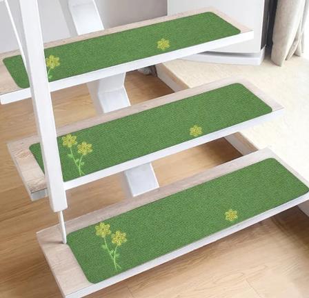 Customizable striped embroidered stair mat (4)