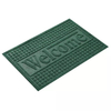 Custom Indoor Non Slip Door Mat Entrance Welcome Doormat Embossed Polyester Red Rug