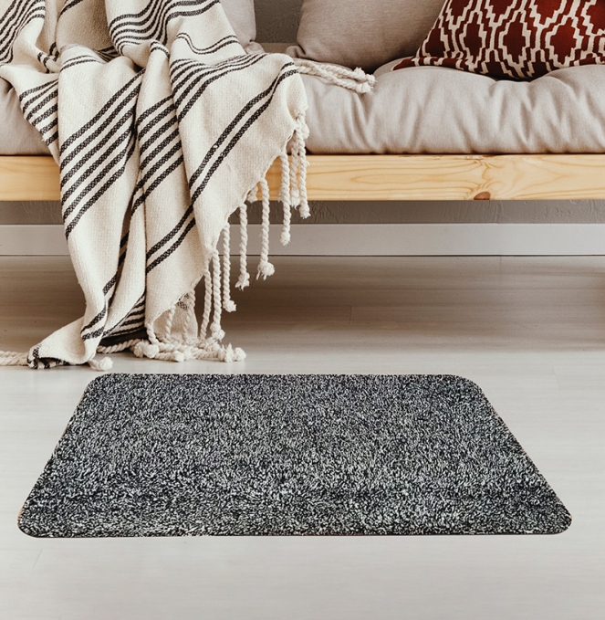 Plush bath mat