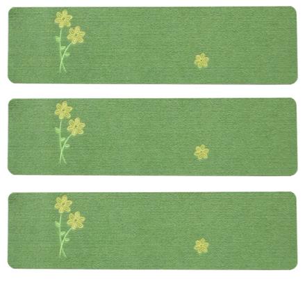 Customizable striped embroidered stair mat