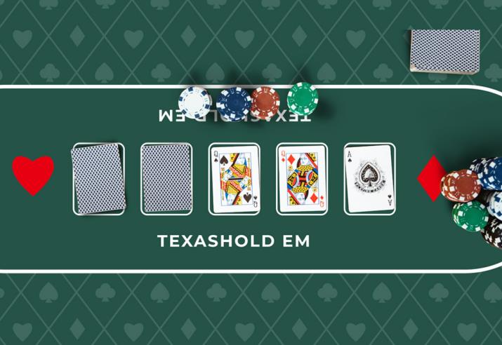 Poker game mat display picture