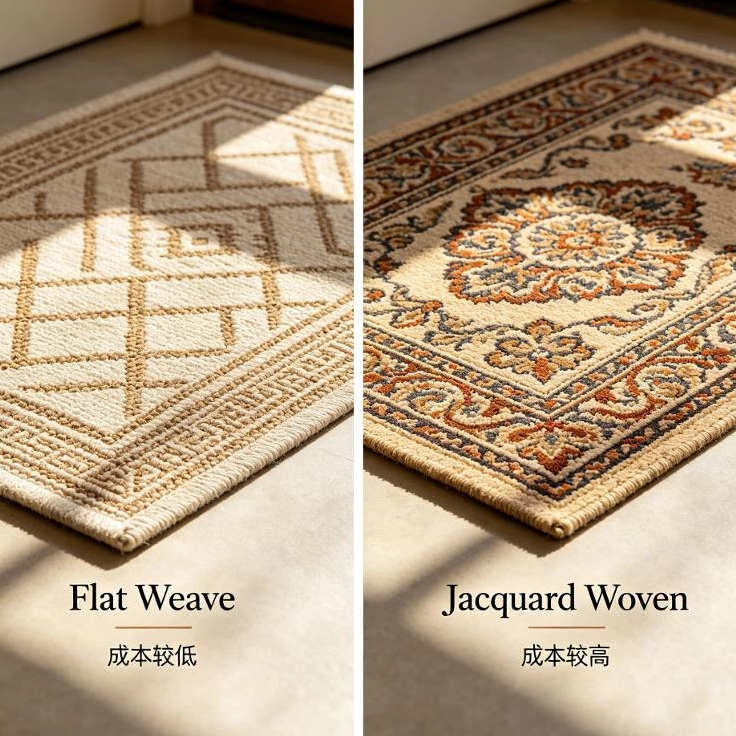 Flat Weave vs Jacquard Woven Doormats — How Different Weaving Methods Determine Pattern Expression and Production Cost